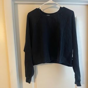 Black Cropped Sweatshirt